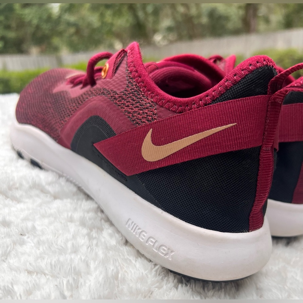 NWOT Nike Flex TR 9 Maroon Red Gold Training Shoes Women’s 8.5 - Picture 5 of 12